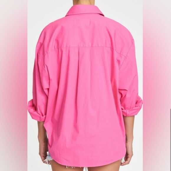Pistola Sloane Oversized Button Up Shirt Pink - Picture 9 of 10